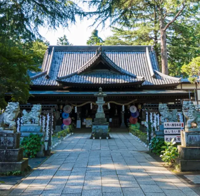 大宝八幡宮 御朱印帳袋 ・ 白薄青 （ ふるさと下妻寄附限定色 ） 巫女奉製手作り栞付き 【 御朱印 御朱印帳  御朱印帳袋 神社 巫女 社寺 御祈祷 】