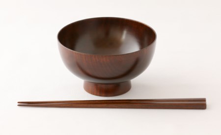 AO001_【天然木漆器】汁椀＆箸セット