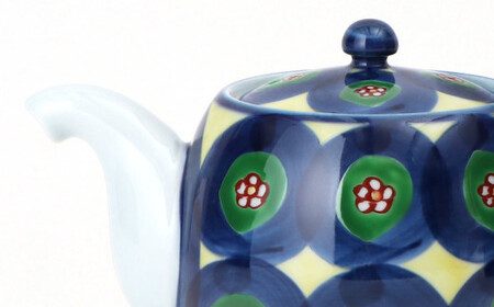 源右衛門窯 染錦丸紋 後手 急須 食器 お茶ポット ティーポット 有田焼 ad030