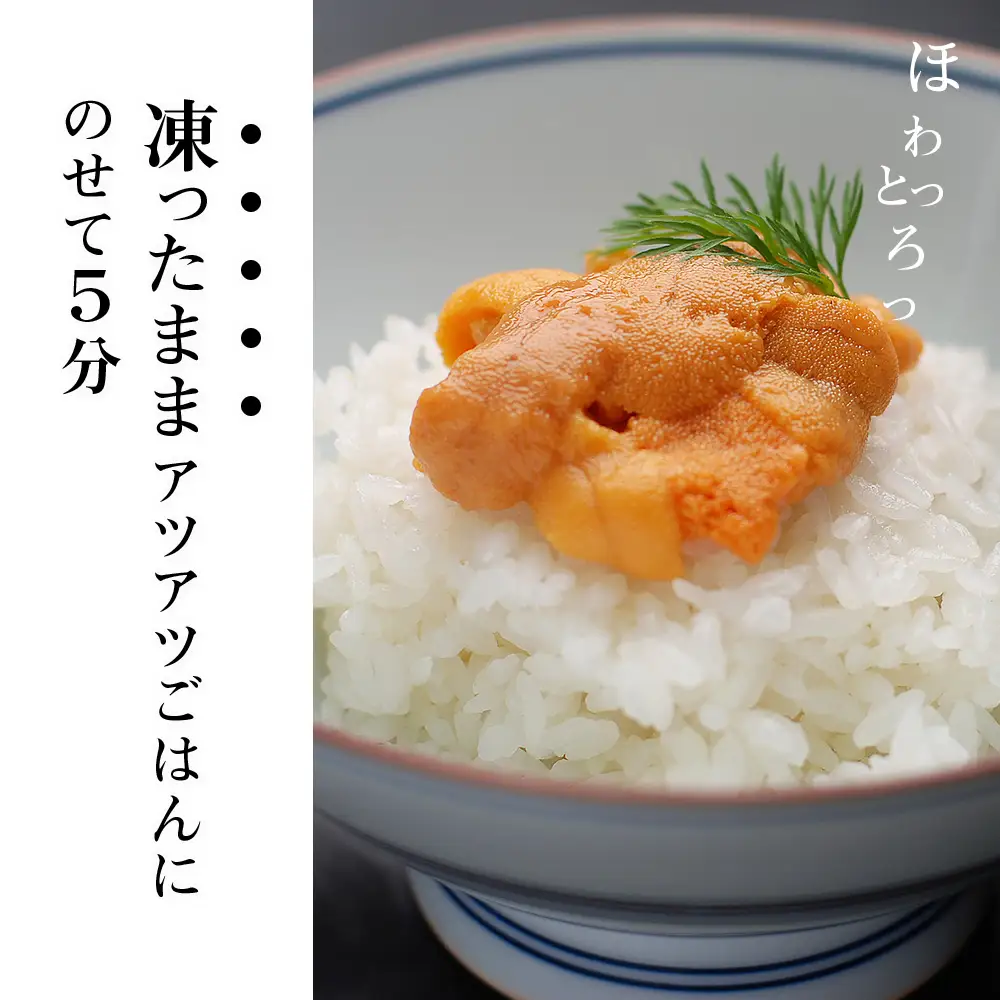 獲れたてをそのまま！利尻バフンウニのルイベ＜利尻漁組＞100ｇ×２Ｐ