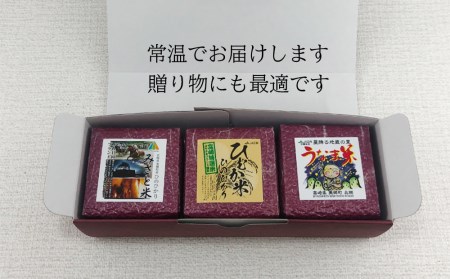 米 キューブ ひのひかり 3種 みさと米 ひむか米 うなま米 300g×3個 計900g