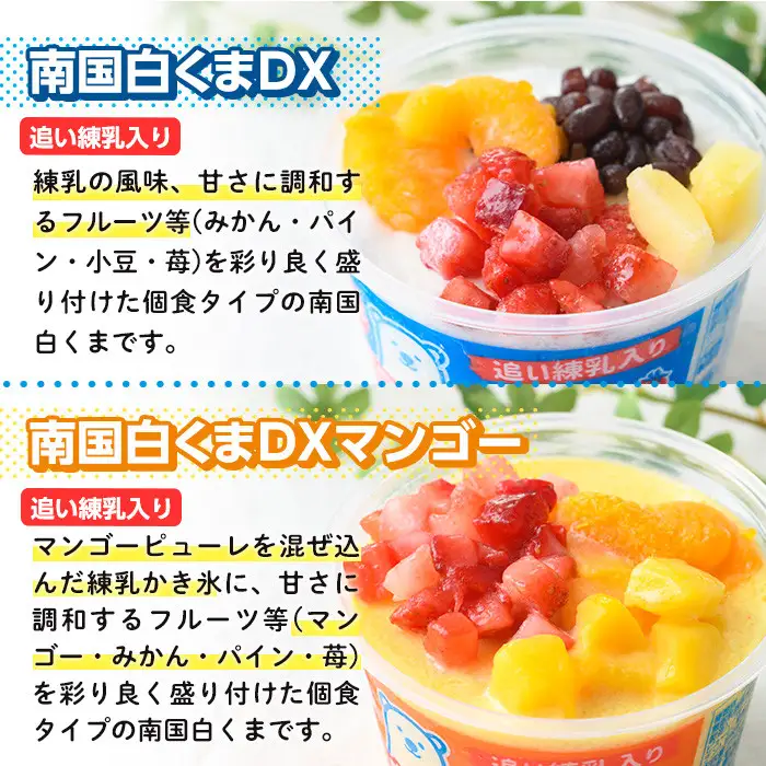 白くま 250ml 計8個 南国白くまDX 詰め合わせ マンゴー アイス かき氷【セイカ食品】 No.381 
