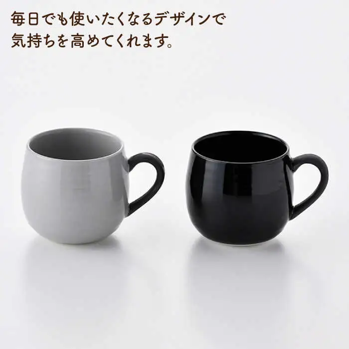 【波佐見焼】マグカップ 2色セット （ブラック＆グレー） 食器 皿 【ROXY・HASAMI】 [SB142]  波佐見焼