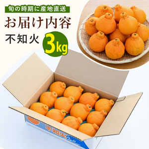 2027年発送 不知火 約3kg みかん フルーツ しらぬい IB064-005