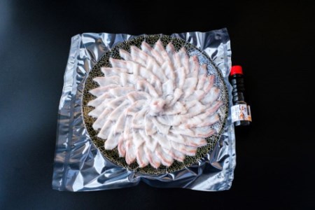 幻の高級魚 クエ刺身(薄造り) 4～5人前 240ｇ 冷凍 山口県 長門市 仙崎港水揚げ 年内配送 (1355)