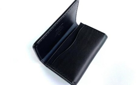 本革 名刺入れ 【黒】 ／ 4358 シンプル カードケース 名刺ケース カード入れ 社会人 ビジネス 就職祝い 就職 会社員 仕事 プレゼント 贈り物 誕生日 お祝い ギフト 革 革製品 クラフト レザー レザー製品 おすすめ オススメ