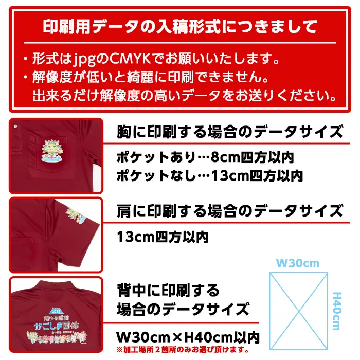isa408 好きなデザインを印刷！カラーや印刷箇所も選べるオリジナルポロシャツ(2枚1組・加工場所2箇所)男女兼用 メンズ レディース イベント お揃い 衣類 シャツ オリジナル プリント 印刷【宮原スポーツ】