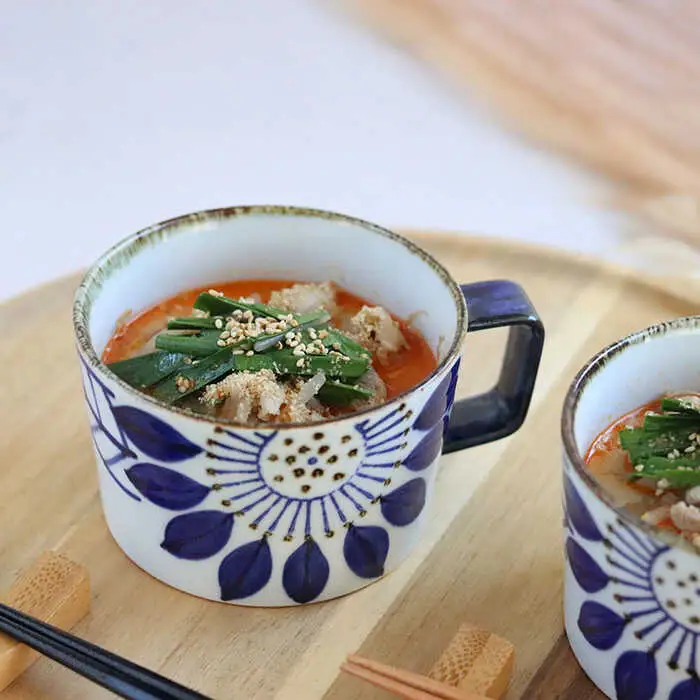 【波佐見焼】ブルーメ スープカップ ペアセット 食器 皿 【翔芳窯】 [FE158]  波佐見焼