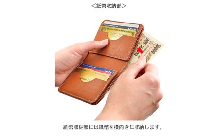 紙幣とカードのコンパクト折り畳みウォレット　バンナイズ オイル シュリンク レザー 本革 財布 コンパクト ファッション小物 ファッション  ビンテージブラック