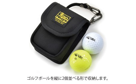 ゴルフボールケース／2個用 ワイド　ゴルフ ボール 収納 キャリング ウエスト バンナイズ VanNuys バッグ ゴルフボール入れ ゴルフ用品 雑貨 日用品 