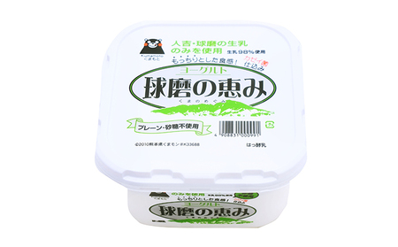 定期便3回 球磨の恵ヨーグルト 1kg×4パック（砂糖不使用）【配送不可：沖縄、離島】 乳製品 発酵食品 朝食 間食 新鮮 生乳 とろ～り もっちり 酸味がない 無糖 4個セット 3回お届け 大容量
