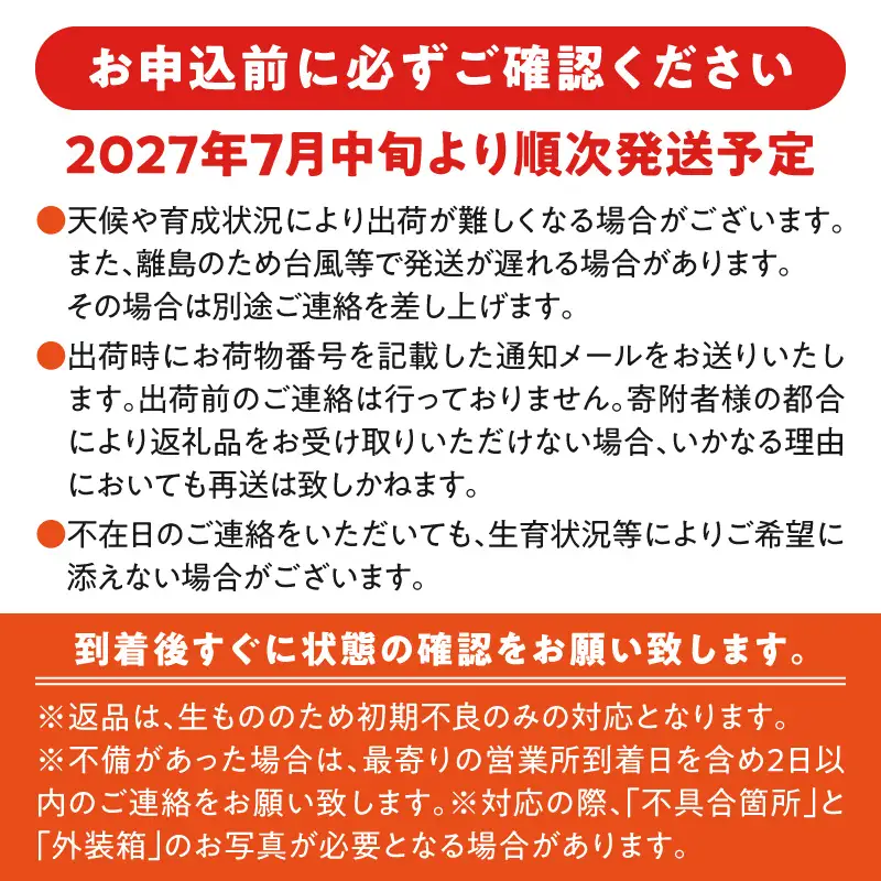 【 2027年 先行予約 】 南の島 で 太陽 の日差しをたっぷり浴びた 沖永良部産 「 完熟 アップルマンゴー 」 2kg W014-008u 果物 マンゴー