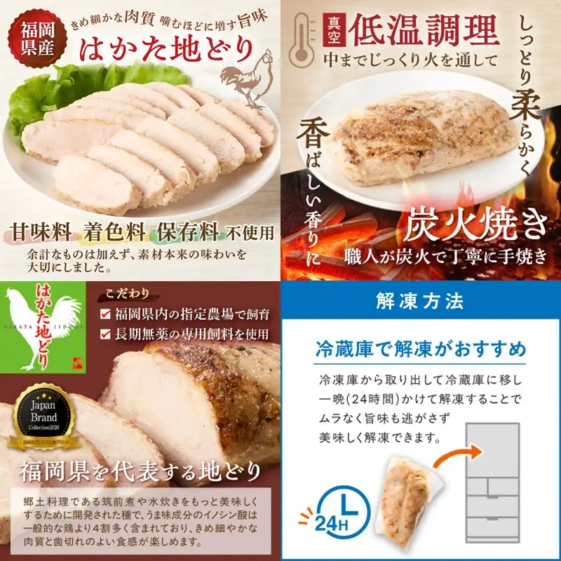 鉄板焼きハンバーグ(2種16個)＆はかた地どり炭火焼(1kg小分け)セット【C-141】