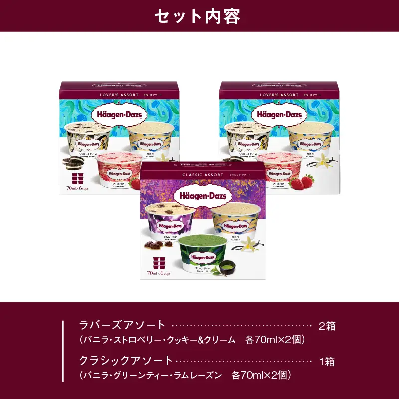 『アソートボックス3箱』 アイス ハーゲンダッツ アイスクリーム_H0016-110