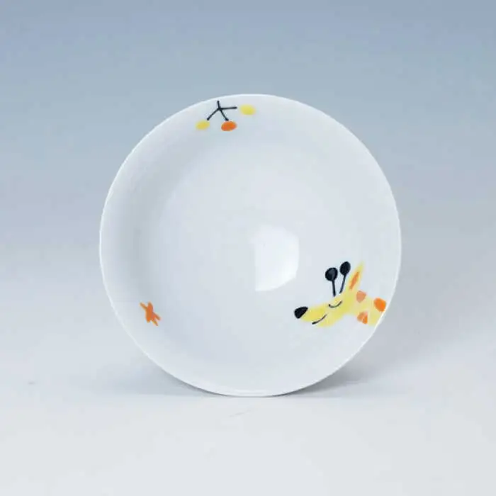 【波佐見焼】子供食器 きりんくん 3点セット 仕切り皿 プレート マグカップ 茶碗 食器 皿 【奥川陶器】 [KB51]  波佐見焼