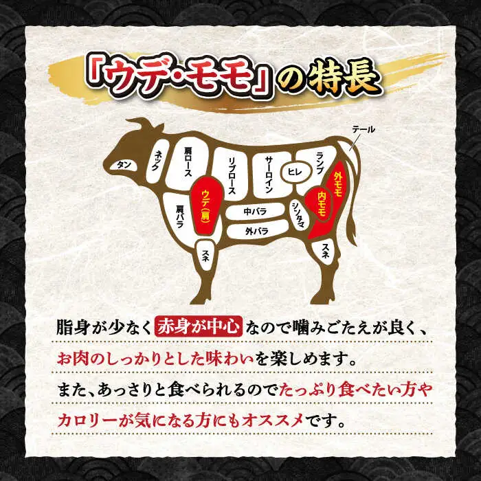【12回定期便】長崎和牛 赤身 すき焼き しゃぶしゃぶ セット 食べ比べ すきしゃぶ ＜株式会社 黒牛＞ [CBA114]