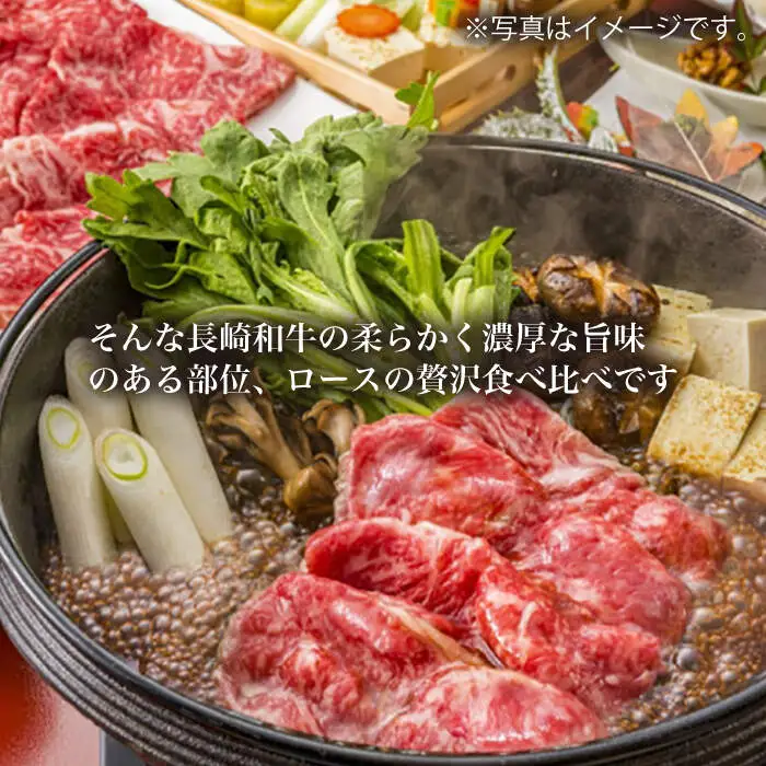 【12回定期便】【訳あり】長崎和牛 ロース食べ比べ 約1000g（焼き肉用、すき焼き・しゃぶしゃぶ用各約500gずつ）×12回定期便＜大西海ファーム＞ [CEK158]
