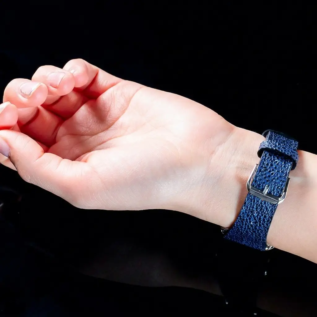 レザーバンド姫路黒桟革AppleWatch替えベルトレザーバンド【41mm】 ホワイト×シルバー