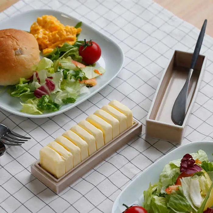 【波佐見焼】ミニ バターケース & モーニング プレート 3枚セット 食器 皿 【Cheer house】 [AC150] 波佐見焼