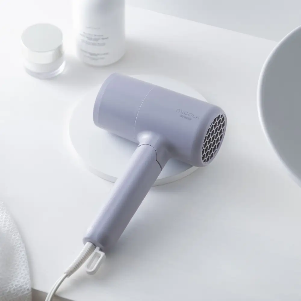 ☆リニューアル☆ MiCOLA （ミコラ）イオンドライヤー 軽量 マイナスイオン 大風量 イオンドライヤー HDR-M103-V ラベンダー