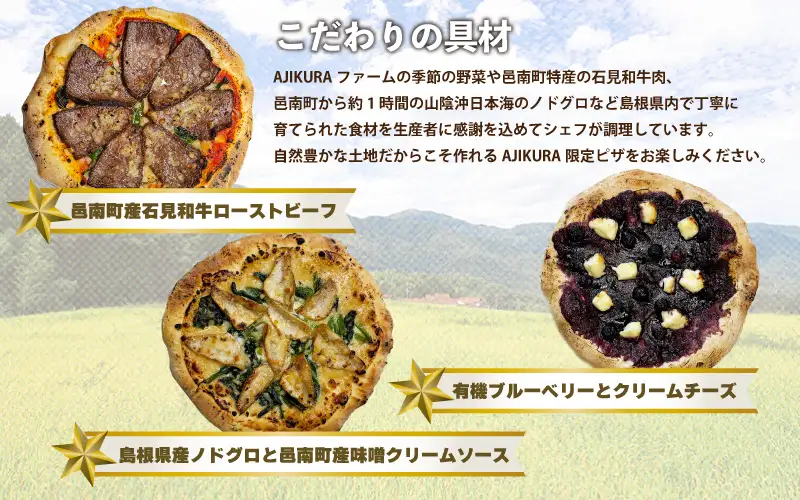 AJIKURA　SATOYAMA　PIZZA　3枚セット こだわりピザ  冷凍