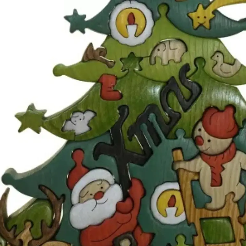木工パズルクリスマスツリー３（色付き） 積み木 積木 つみき 木のおもちゃ 動物つみき バランス ごっこ遊び おもちゃ 木製玩具 知育玩具 男の子 女の子 子供 子ども 国産 安心 安全 出産祝い お祝い 贈り物 日本製 無塗装 ナチュラル 職人 手作り ギフト プレゼント 送料無料