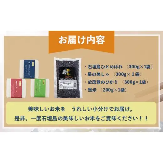 石垣島産お米の食べ比べセット 合計1.1kg　KB-15