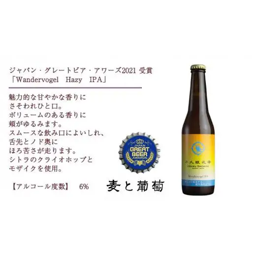 2年連続！《 ジャパン・グレートビア・アワーズ 受賞 》 クラフトビール 2種 計 6本 セット