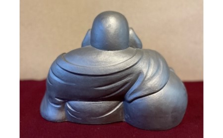 置物瓦細工師手作り座り布袋縁起物置物