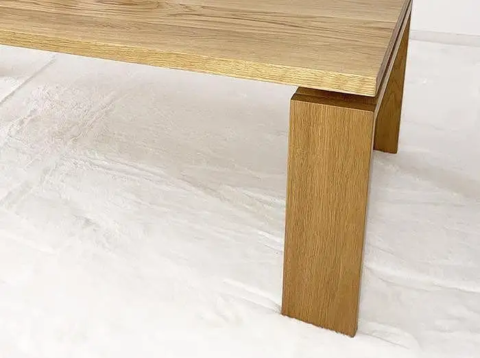 大川家具 エクボ 120cm センターテーブル リビングテーブル 天然木オーク(ナラ) 野中木工所