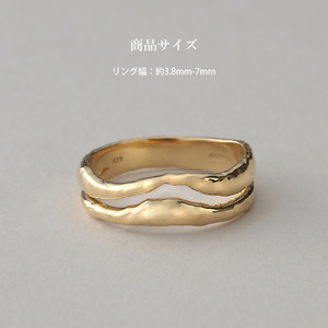 《ANAPNOE》〈山〉K18 富士山 リング　【TE-103】