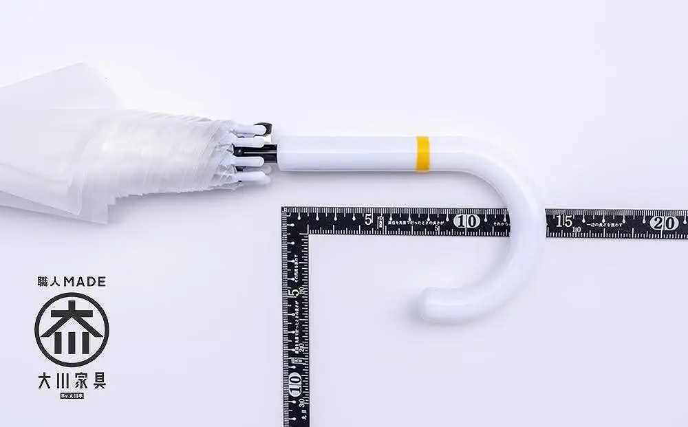 ビニール傘 木製ハンドル 持ち手部分 組み立てキット グリップス Bタイプ：エッジ ロゴ無し 大川家具