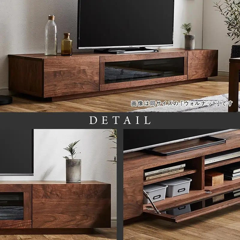 【大川家具】無垢材 テレビボード ローボード テレビ台 TV台 凛 幅2000 ホワイトアッシュ ナチュラル インテリア 収納 国産 日本製 完成品 組み立て不要 高級感 北欧【設置付き】
