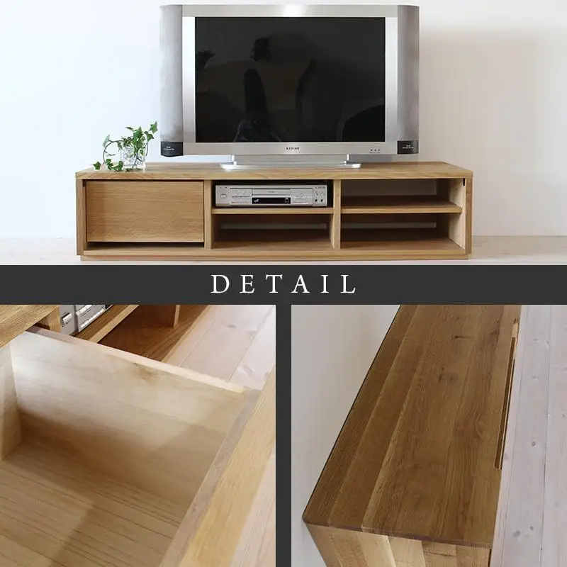 【大川家具】無垢材 テレビボード ローボード テレビ台 TV台 彩美 幅1500 ホワイトオーク シンプルタイプ ナチュラル インテリア 収納 国産 完成品 組み立て不要 高級感 北欧【設置付き】