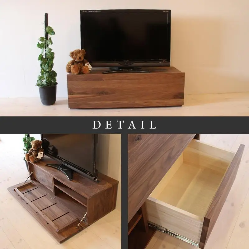【大川家具】無垢材 テレビボード ローボード テレビ台 TV台 彩美 幅1200 ウォールナット スタンダード ナチュラル インテリア 収納 国産 完成品 組み立て不要 高級感 北欧【設置付き】