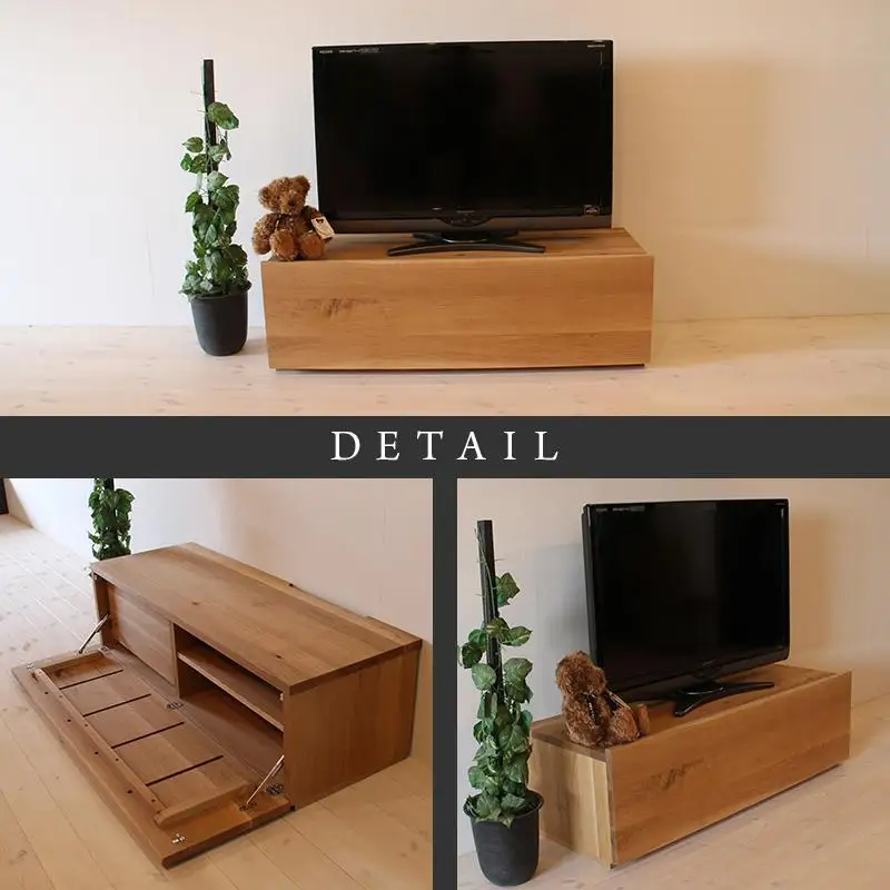 【大川家具】無垢材 テレビボード ローボード テレビ台 TV台 彩美 幅1200 ホワイトオーク スタンダード ナチュラル インテリア 収納 国産 完成品 組み立て不要 高級感 北欧【設置付き】