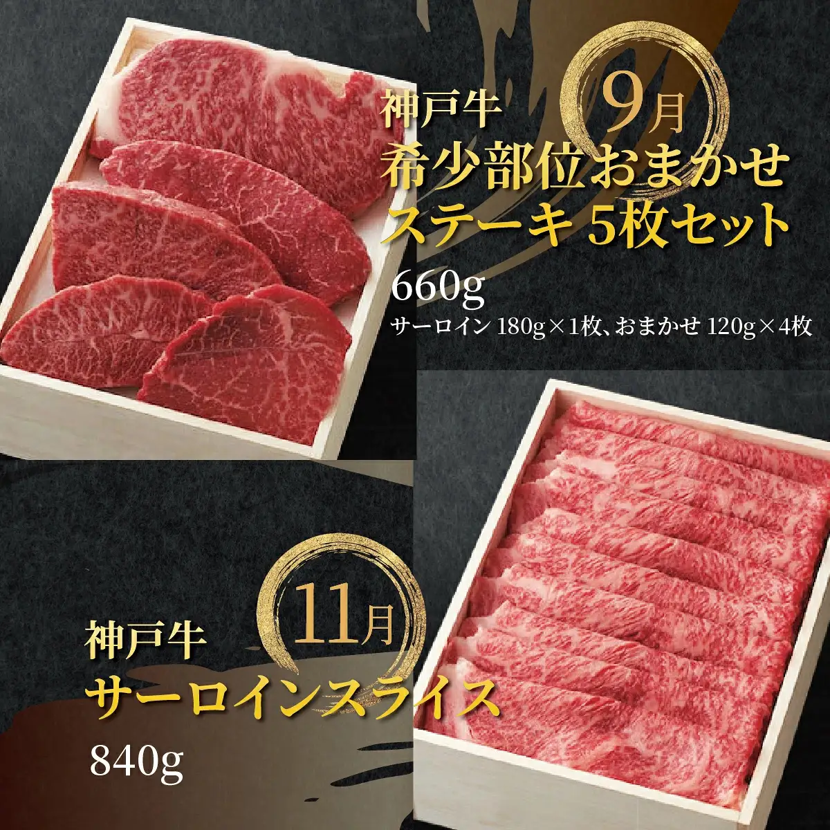 定期便 神戸牛 食べ比べAコース（6回お届け）