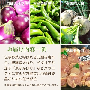 【12回定期便】地鶏丹波黒どり＆京野菜詰合せ 野菜 
