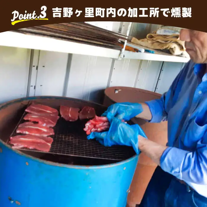 【6回定期便】無添加・天然いのししジャーキー30g×4袋 吉野ヶ里町/まちづくり会株式会社[FBK051]