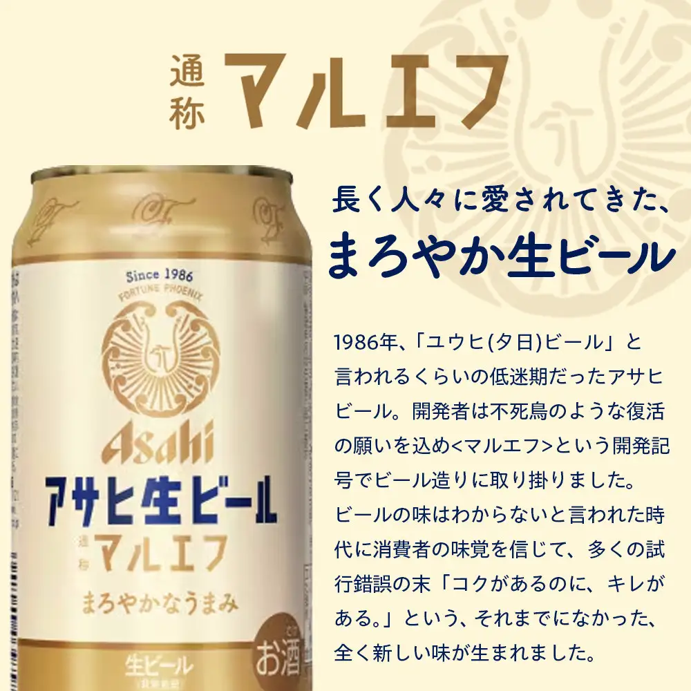 【定期便3回】ビール アサヒ 生ビール マルエフ 350ml 24本