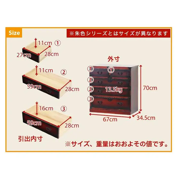 民芸調引出箪笥 sb64734
