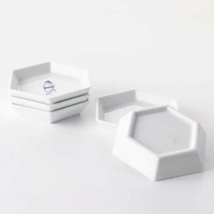sumou六角小皿 5点 NAZ007 やきもの 食器