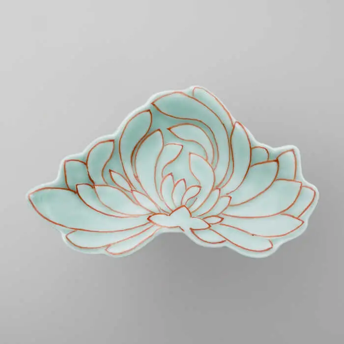 手塩皿5点 菊花型 NAZ020 やきもの 食器