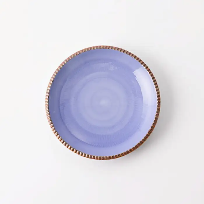 いげ皿 飛び鉋(青茶) 15cm 2点 NAZ506 やきもの 食器