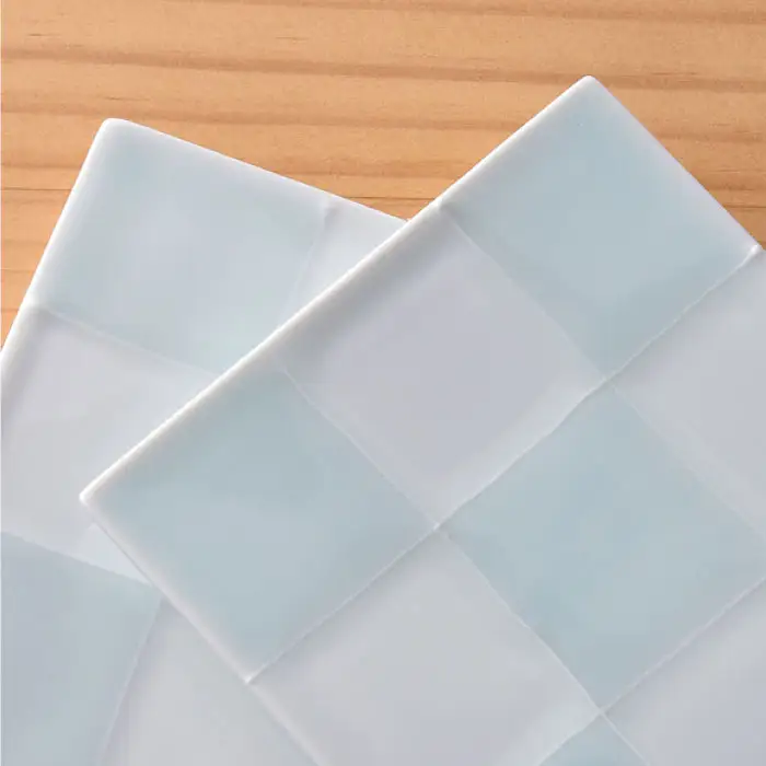 【波佐見焼】青磁市松短冊皿2枚セット 食器 皿 【洸琳窯】 [GE06]  波佐見焼