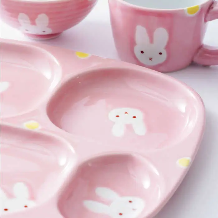 【波佐見焼】新うさぎ お子様 プレート セット 食器 皿 【陶もと】 [PE04] 波佐見焼