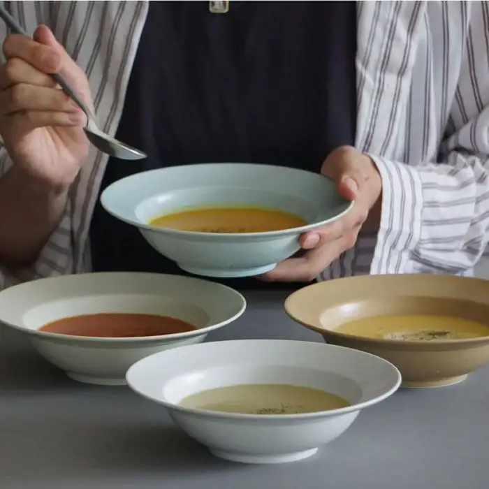 【波佐見焼】DAILY MAT シリーズ 18cm リムボウル ボウル 4色セット 食器 皿 【永峰製磁】【eiho】 [RA54] 波佐見焼