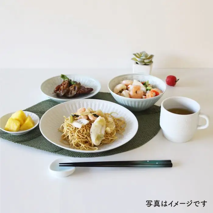 【波佐見焼】麻の葉シリーズ 21.5cm プレート L ブルー 5枚セット 大皿 食器 皿 【陶芸ゆたか】 [VA51]  波佐見焼