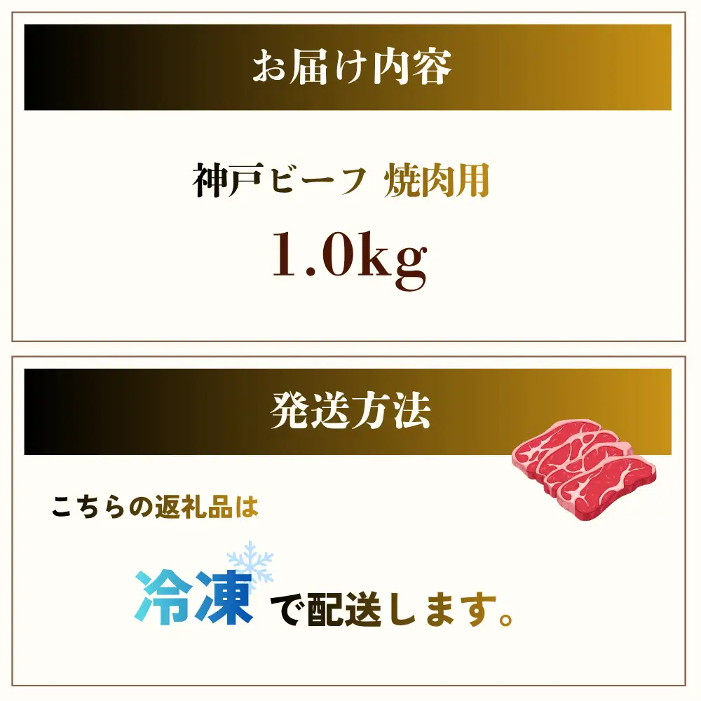 神戸牛 焼肉用 1kg  神戸牛
