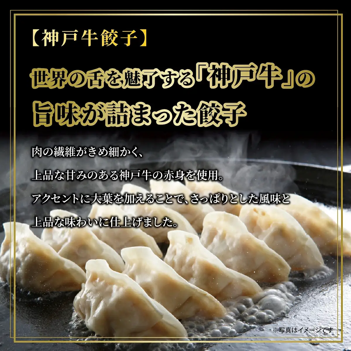 芦屋 伊東屋謹製「神戸牛餃子・黒豚餃子」各1折セット (たれ付)